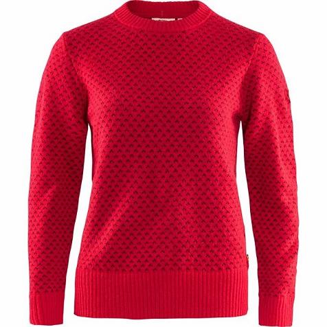 Fjällräven Udsalg Sweater Dame Övik Rød SCWT78032